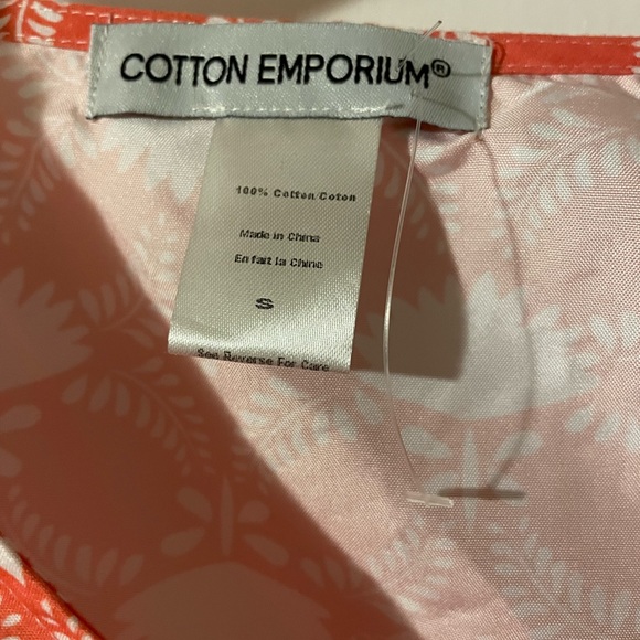 Coastal grandma orange white floral button puff sleeve flowy maxi grandmacore - Picture 4 of 6